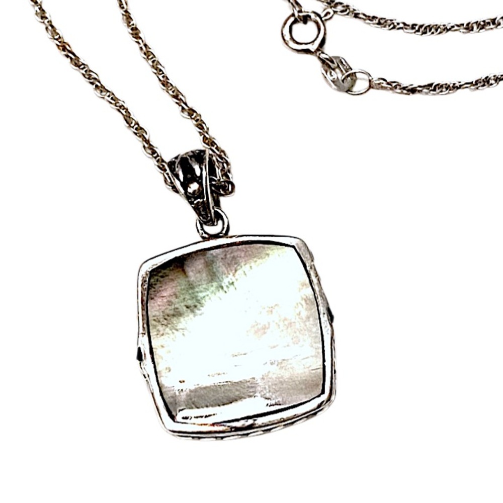 Sterling Silver Mother of Pearl Necklace 925
